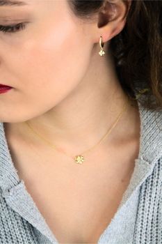 Kolczyki damskie Nomination Italy Petit Sparkle srebrne pozłacane koniczynki 242305 006 nom.jpg